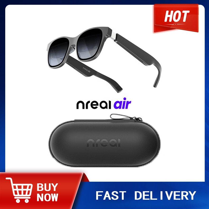 Nreal Air Ʈ AR Ȱ, ޴ 130 ġ  Ŵ ũ, 4K + ÷ û  ǻ, 3D HD  ó׸